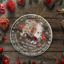 Memorial,Sad,Christmas - Custom Photo My Mind Still Talks To You - Personalized Circle Acrylic Ornament