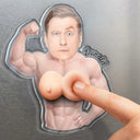 Custom Photo,Gift For Men,Gift For Yourself,Humorous,Cut-Face Photo - Custom Photo Never Skip Chest Day - Personalized Squishy Acrylic Fridge Magnet