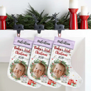 Custom Photo New Baby My First Christmas - Christmas Gift - Personalized Christmas Stocking
