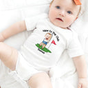 Happy, Golf, Parents, Gift For Kids, New baby - Custom Photo New To The Club - Personalized Baby Onesie