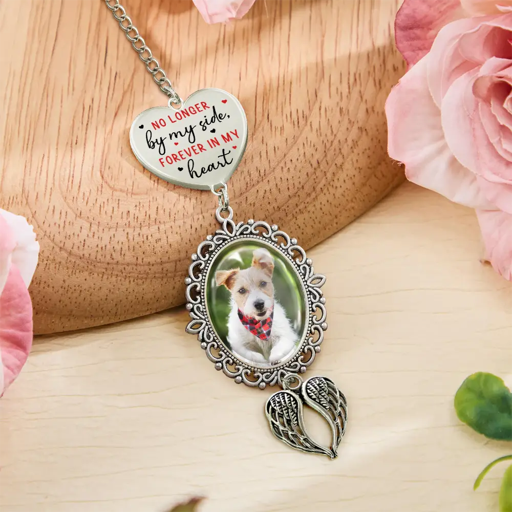 Graduation, Gift For Yourself, Custom Photo, Memorial, Sad - Custom Photo No Longer By Myself - Personalized Graduation Tassel Charm