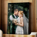 Art Design,Romantic,Gift For Couples,Photo - Oil Painting - Custom Photo Oil Painting Happy Couple Gift For Housewarming Wedding Anniversary - Personalized Poster
