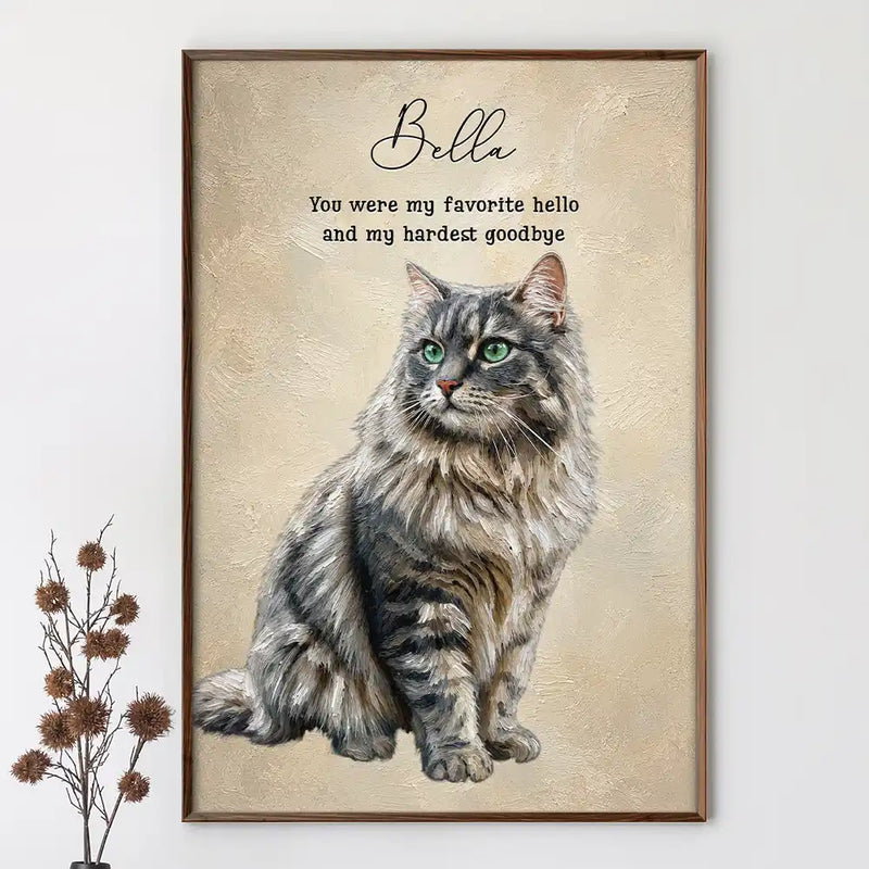 Art Design, Healing, Pet Lovers, Memorial, Photo - Oil Painting - Custom Photo Oil Painting Memorial Dog Cat Live Forever - Personalized Poster