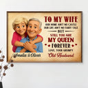 Love, Gift For Couples, Old Couples, Gift For Husband, Gift For Wife, Parents - Custom Photo Old Couple To My Wife Our Home Ain'T No Castle - Personalized Poster