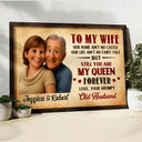 Love, Gift For Couples, Old Couples, Gift For Husband, Gift For Wife, Parents - Custom Photo Old Couple To My Wife Our Home Ain'T No Castle - Personalized Poster