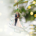 Custom Photo,Pet Lovers,Dog Lovers,Cat Lovers,Family,Gift For Couples,Happy,Christmas - Custom Photo On Christmas Tree - Personalized Custom Shaped Acrylic Ornament