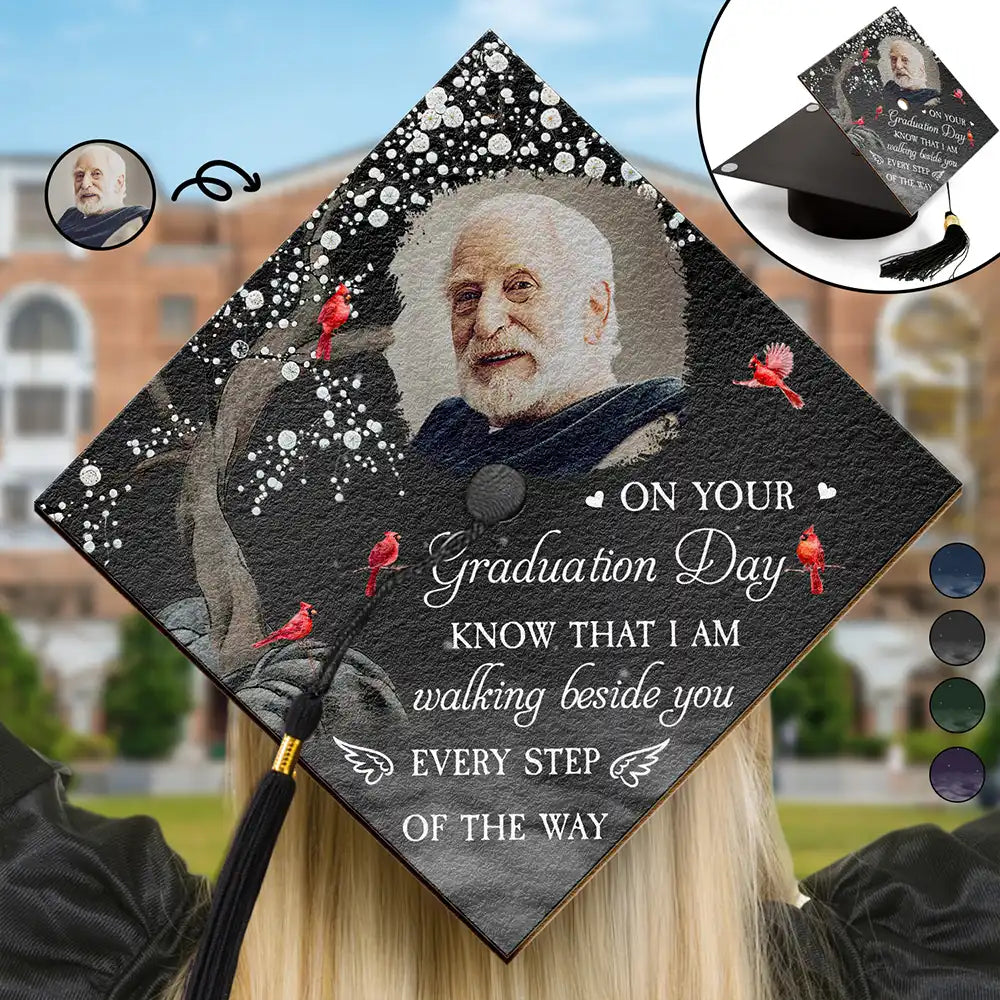 Custom Photo On Your Graduation Day Memorial - Personalized Graduation Cap Topper