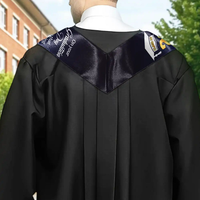 Graduation,Memorial,Family,Sad - Custom Photo On Your Graduation Day Memorial - Personalized Stoles