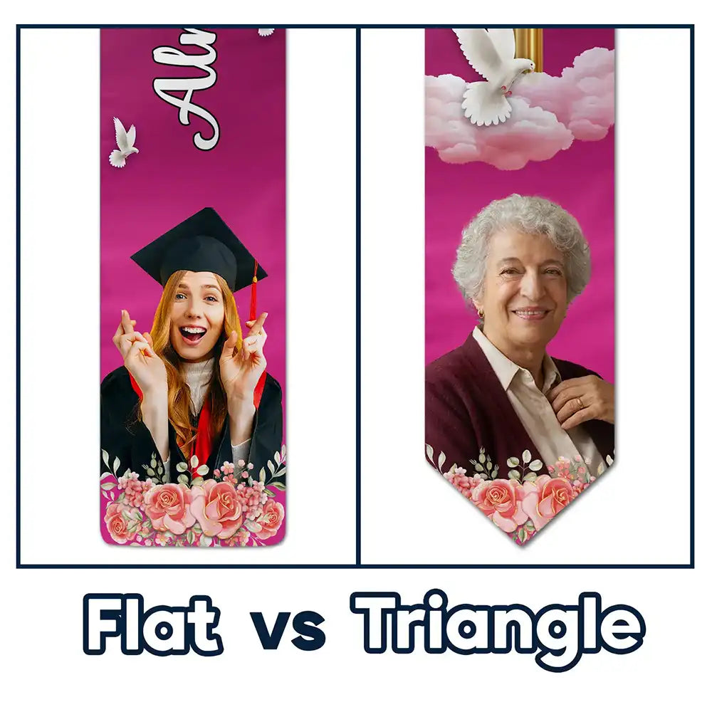 Graduation,Memorial,Family,Sad - Custom Photo On Your Graduation Day Memorial - Personalized Stoles