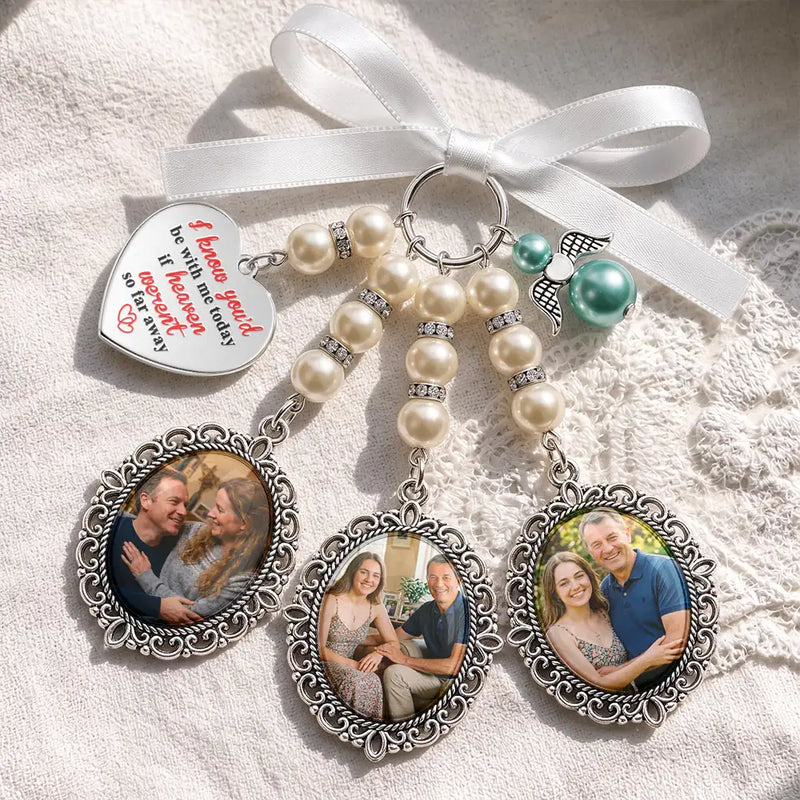 Sentimental,Custom Photo,Family,Wedding,Upload Full Photo - Custom Photo I'm Always With You Cardinal Bird - Personalized Photo Bouquet Charm