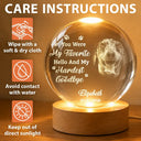 Sad, Memorial, Pet Lovers - Custom Photo Once By My Side Forever In My Heart - Personalized Crystal Globe Lamp