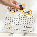 Christmas, Gift For Couples, Happy, Love - Custom Photo Our Love Is Timeless - Personalized Acrylic Perpetual Desk Calendar