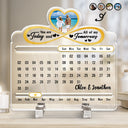 Christmas, Gift For Couples, Happy, Love - Custom Photo Our Love Is Timeless - Personalized Acrylic Perpetual Desk Calendar
