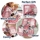 Gift For Couples,Gift For Women,Gift For Men,Gift For Husband,Gift For Wife,Gift For Girlfriend,Gift For Boyfriend,Christmas,LGBT,Love - Custom Photo Our Love Story Couples - Personalized Fleece Blanket, Sherpa Blanket