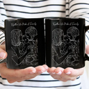 Gift For Mother,Gift For Father,Gift For Grandma,Gift For Grandpa,Love,Happy,Custom Photo - Custom Photo Outline Sketch Mom Dad Baby Family Portrait Line Art - Personalized Mug