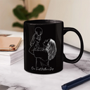 Gift For Mother,Gift For Father,Gift For Grandma,Gift For Grandpa,Love,Happy,Custom Photo - Custom Photo Outline Sketch Mom Dad Baby Family Portrait Line Art - Personalized Mug