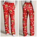 Pet Lovers, Custom Photo, Happy - Custom Photo Paw Prints In My Heart Pet Mom Dad Dog Cat Lover - Personalized Pajama Pants