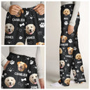 Pet Lovers, Custom Photo, Happy - Custom Photo Paw Prints In My Heart Pet Mom Dad Dog Cat Lover - Personalized Pajama Pants