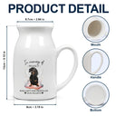 Sad,Memorial,Dog Lovers,Cat Lovers,Pet Lovers - Custom Photo Paw Prints On Our Hearts Memorial Dog Cat - Personalized Ceramic Flower Vase