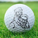 Happy,Sport Dad,Golf,Gift For Father,Gift For Men - Custom Photo Pencil Drawing Best Daddy By Par - Personalized Golf Ball