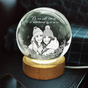 Gift For Bestie,Old Best friends,Gift For Sisters,Custom Photo,Happy - Custom Photo Pencil Sketch A True Friendship Is A Journey Without An End - Personalized Crystal Globe Lamp