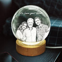Gift For Father,Gift For Grandpa,Pet Lovers,Pet Mom,Pet Dad,Dog Lovers,Dog Mom,Dog Dad,Cat Lovers,Cat Mom,Cat Dad,Non-Eng,Photo - Pencil Sketch (White BG),Humorous - Custom Photo Pencil Sketch Art Family Dog Cat Portrait - Personalized Crystal Globe Lamp