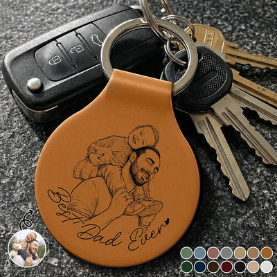 Custom Shaped Leather Keychain