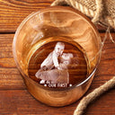 Gift For Father,Gift For Grandpa,Happy - Custom Photo Pencil Sketch Best Dad Ever - Personalized Whiskey Glass