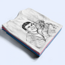 Custom Photo,Gift For Father,Pet Lovers,Pet Dad,Non-Eng,Photo - Pencil Sketch,Special Font,Playful - Custom Photo Pencil Sketch Best Dad Ever Just Ask - Personalized T Shirt