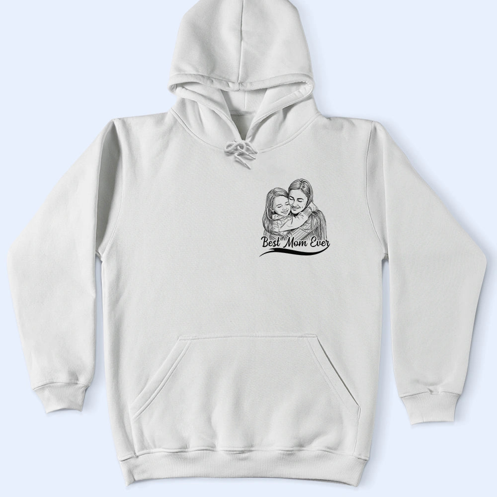 Gift For Mother,Gift For Father,Love,Baseball - Custom Photo Pencil Sketch Best Dad Mom Ever Baseball - Personalized T Shirt