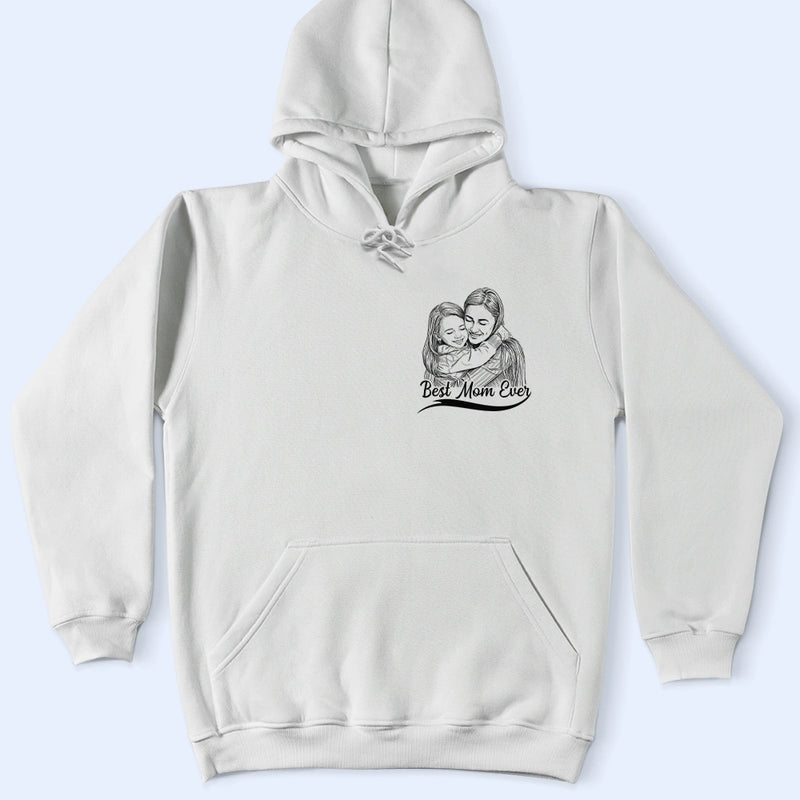 Gift For Mother,Gift For Father,Love,Baseball - Custom Photo Pencil Sketch Best Dad Mom Ever Baseball - Personalized T Shirt