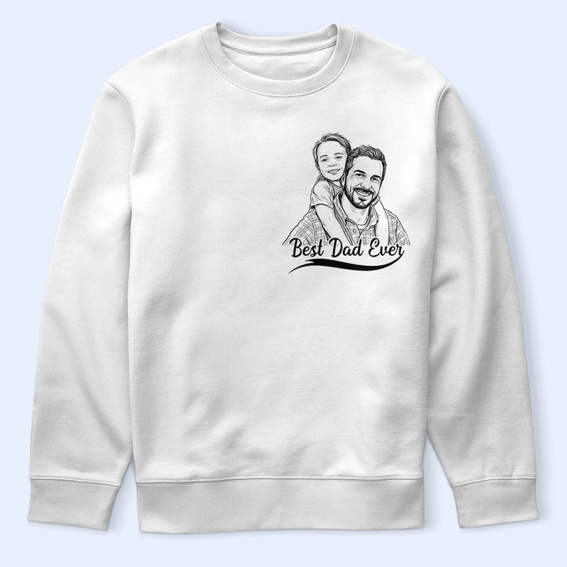 Gift For Mother,Gift For Father,Love,Baseball - Custom Photo Pencil Sketch Best Dad Mom Ever Baseball - Personalized T Shirt