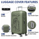 Custom Photo, Beach, Art Design, Summer, Pet Lovers, Playful, Photo - Pencil Sketch - Remove BG - Custom Photo Pencil Sketch Couple Besties Family Pet Funny Portrait - Personalized Luggage Cover