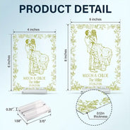 Art Design, Custom Photo, Married Couple, Romantic, Gift For Couples, Wedding, Photo - Pencil Sketch - Remove BG - Custom Photo Pencil Sketch Couples Wedding Engaged Bachelor Party - Personalized Vertical Rectangle Acrylic Plaque