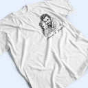Gift For Father,Custom Photo,Art Design,Christian,Devoted,Photo - Pencil Sketch - Remove BG - Custom Photo Pencil Sketch Dad On A Mission - Personalized T Shirt