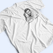 Gift For Father,Custom Photo,Art Design,Christian,Devoted,Photo - Pencil Sketch - Remove BG - Custom Photo Pencil Sketch Dad On A Mission - Personalized T Shirt