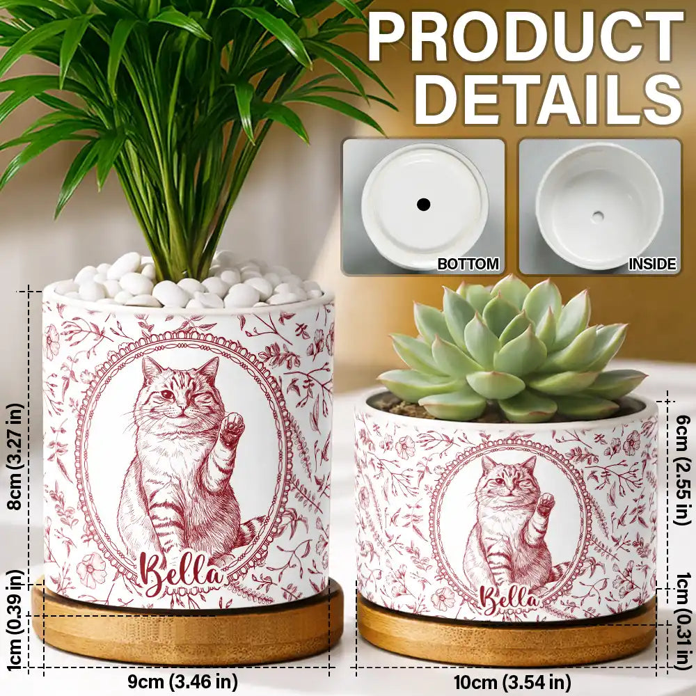 Art Design,Cozy,Pet Lovers,Photo - Pencil Sketch - Remove BG - Custom Photo Pencil Sketch Dog Cat Pet Portrait Toile Remembrance - Personalized Plant Pot
