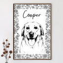 Pet Lovers,Pet Mom,Pet Dad,Dog Lovers,Dog Mom,Dog Dad,Cat Lovers,Cat Mom,Cat Dad,Love,Custom Photo - Custom Photo Pencil Sketch Dog Cat Portrait - Personalized Poster