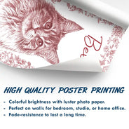 Pet Lovers,Pet Mom,Pet Dad,Dog Lovers,Dog Mom,Dog Dad,Cat Lovers,Cat Mom,Cat Dad,Love,Custom Photo - Custom Photo Pencil Sketch Dog Cat Portrait - Personalized Poster