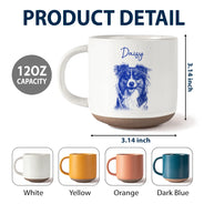 Pet Lovers,Pet Mom,Pet Dad,Dog Lovers,Dog Mom,Dog Dad,Cat Lovers,Cat Mom,Cat Dad,Love,Custom Photo - Custom Photo Pencil Sketch Dog Cat Portrait - Personalized Pottery Mug