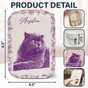 Family, Gift For Bestie, Dog Lovers, Cat Lovers, Happy, Custom Photo, Gift For Mother, Gift For Father - Custom Photo Pencil Sketch Family Dog Cat Portrait - Personalized Makeup Box With LED Mirror