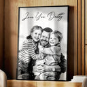 Family, Gift For Bestie, Dog Lovers, Cat Lovers, Happy, Custom Photo, Gift For Mother, Gift For Father - Custom Photo Pencil Sketch Family Dog Cat Portrait - Personalized Poster