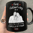 Custom Photo Pencil Sketch First Time Ever As A Family Of Three - Personalized Mug