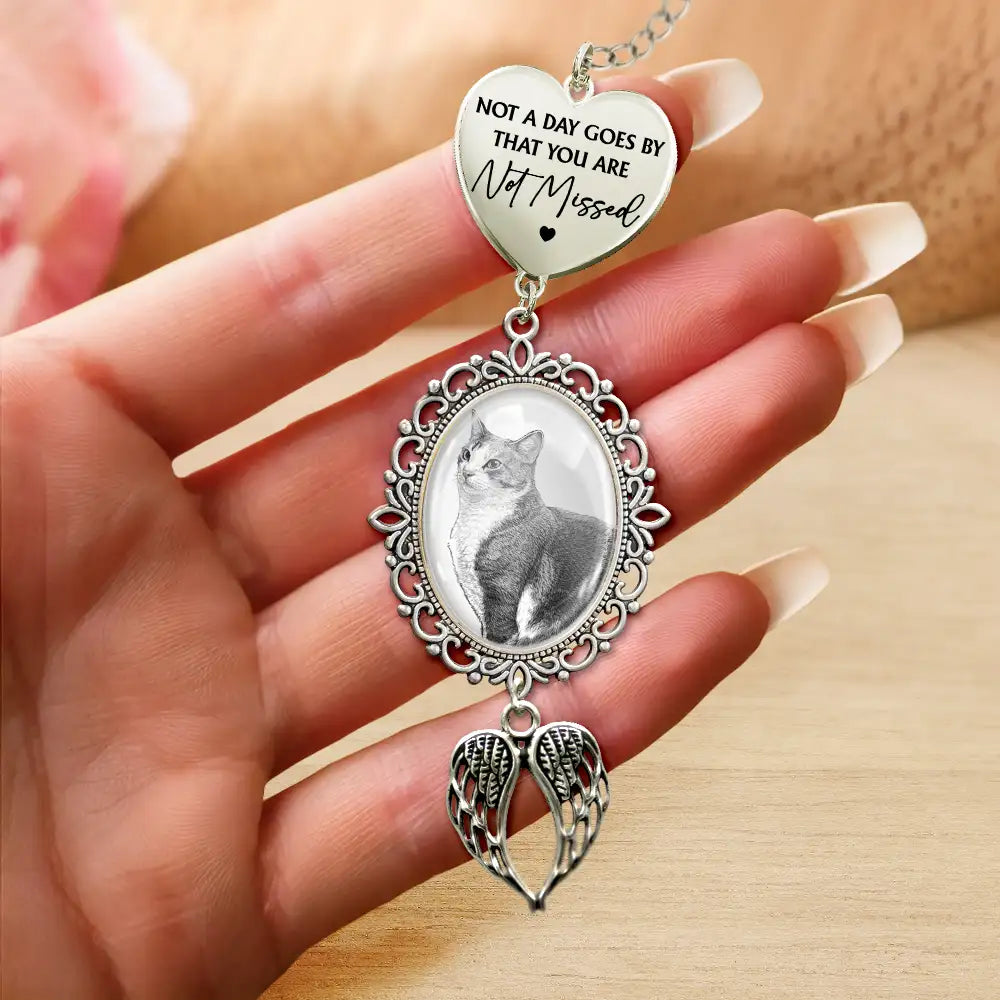 Custom Photo Pencil Sketch Forever Remembered Forever Missed - Personalized Graduation Tassel Charm