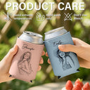 Custom Photo,Beach,Art Design,Summer,Pet Lovers,Playful,Photo - Pencil Sketch - Remove BG - Custom Photo Pencil Sketch Friends Family Pet Funny Portrait - Personalized Can Cooler Sleeve