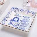 Custom Photo,Gift For Yourself,Gift For Women,Happy - Custom Photo Pencil Sketch God Says I Am - Personalized Ring Dish