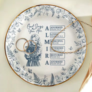 Custom Photo,Gift For Yourself,Gift For Women,Happy - Custom Photo Pencil Sketch God Says I Am - Personalized Ring Dish
