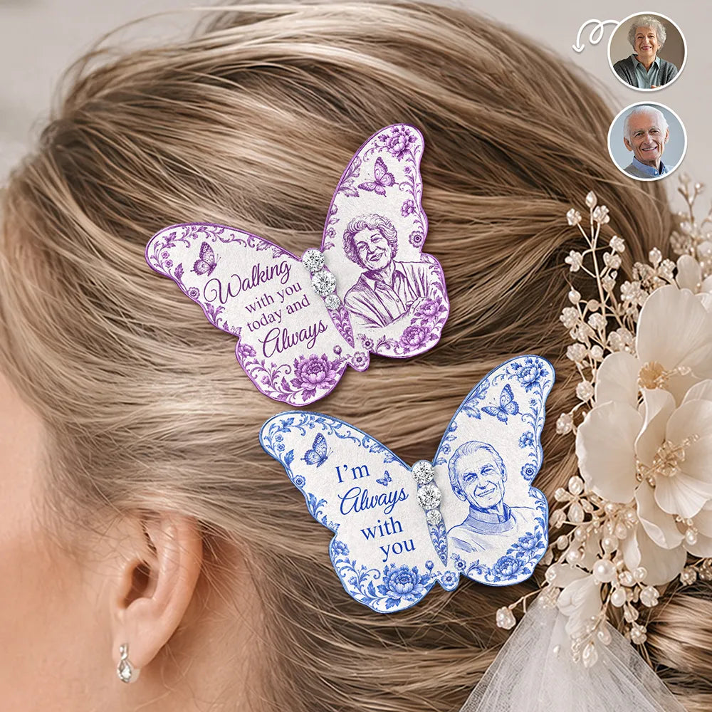Custom Photo Pencil Sketch I Am Always With You - Personalized Brooch