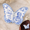 Art Design,Sentimental,Family,Wedding,Photo - Pencil Sketch - Remove BG - Custom Photo Pencil Sketch I Am Always With You - Personalized Brooch