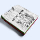Gift For Father,Custom Photo,Dad - Daughters (Young),Photo - Pencil Sketch,Proud - Custom Photo Pencil Sketch Portrait A Dad And His Girl - Personalized T Shirt